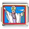 Gold Plated Religion Pope Photo Italian Charm Bracelets