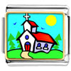 Gold Plated Religion Church Photo  Italian   Charm   Bracelets 