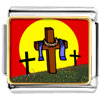  Gold  Plated Religion Resurrection Photo Italian  Charm   ... 