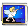  Gold  Plated Religion Angel &amp;  Horn  Photo  Italian   Charm   ... 