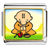 Gold Plated Religion Buddhism Little Monk Photo Italian Charm Bracelets