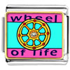  Gold  Plated Religion Wheel Of Life Photo Italian Charm  ... 