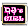 Gold Plated Music Djs Girl Photo Italian Charm Bracelets
