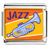 Gold Plated  Music  Jazz Instrument Photo Italian Charm  ... 