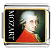 Gold Plated Music Mozart Photo Italian Charm Bracelets