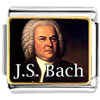 Gold Plated  Music  Js.bach Photo Italian Charm Bracelets  ... 