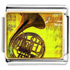Gold Plated  Music  Romantic Saxophone Photo Italian Charm  ... 
