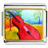 Gold Plated  Music  Idyllic Violoncello Photo Italian Charm  ... 