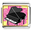 Gold Plated  Music  Noble Piano Photo Italian Charm Bracelets  ... 