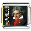  Gold  Plated Music Beethoven Photo Italian  Charm   Bracelets   ... 