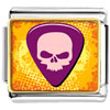 Gold Plated  Music  Theme Guitar Plectrum Photo Italian Charm  ... 