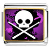 Gold Plated  Music  Theme Skull  Music  Photo Italian Charm  ... 