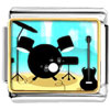 Gold Plated Music Theme Stunning Instrument Photo Italian Charm Bracelets