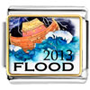 Gold Plated Nature 2008 Flood Photo Italian Charm Bracelets