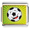 Gold Plated Sports Soccer Photo Italian Charm Bracelets