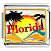 Gold Plated Travel amp Culture Florida Photo Italian Charm Bracelets