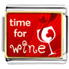 Gold Plated Food Loving  Wine  Photo Italian Charm Bracelets  ... 