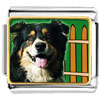 Gold Plated Travel Australian Shepherd Photo Italian Charm Bracelets