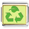 Gold Plated Sign Recycle Photo Italian Charm Bracelets