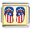 Gold Plated Hobbies Usa Filp Flop Photo Italian Charm Bracelets