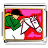 Gold Plated Hobbies Ride Horse Photo Italian Charm Bracelets