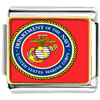 Gold Plated Character Marine Corps Photo Italian Charm Bracelets