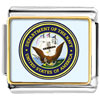 Gold Plated Character Navy Seal Photo Italian Charm Bracelets