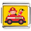 Little Cute Fireman Photo Italian Charm