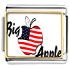 Italian Charms - American Flag Printed On Apple Italian Charm Photo
