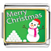 Merry Christmas Snowman Photo Italian Charm