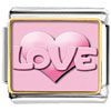 Pink Heart Love Photo Italian Charm