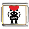 Robot Holding Heart Photo Italian Charm