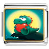 Dinosaur With Red Heart Photo Italian Charm