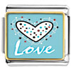 Heart With Colorful Dots And Love Photo Italian Charm