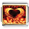 Shining Golden Heart Photo Italian Charm