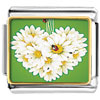 White And Yellow Flower Heart Photo Italian Charm