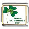 Happy St Patrick's Day Green Clover Leaf Photo Italian Charm