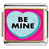 Simple Green Heart With Be Mine Photo Italian Charm