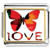 Simple Red Butterfly And Love Photo Italian Charm