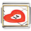 Red Heart With Arabic Number Fourteen Photo Italian Charm