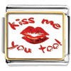 Red Lip Saying Words Kiss Me You Fool Photo Italian Charm
