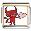 Red Monster Evil Destroying Pink Broken Heart Photo Italian Charm