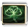 St Patrick's Day Simple Green Clover Leaf With Countless Lines Photo Italian Charm