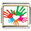 Colorful Palmate Prints With White Heart Photo Italian Charm