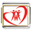 Whole Family Encircled By Red Heart Photo Photo Italian Charm