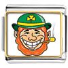St Patrick's Day The Saint Smoking Yellow Pipe Photo Italian Charm