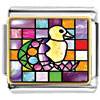 Easter Day Baby Chicken Coming Out Of Colorful Egg Photo Italian Charm