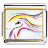 Charming Colorful Swan Painting Photo Italian
