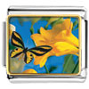 Beautiful Flower And Black Butterfly Photo Photo Italian Charm