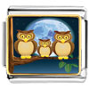 Owls On The Tree Under The Moon Photo Photo Italian Charm
